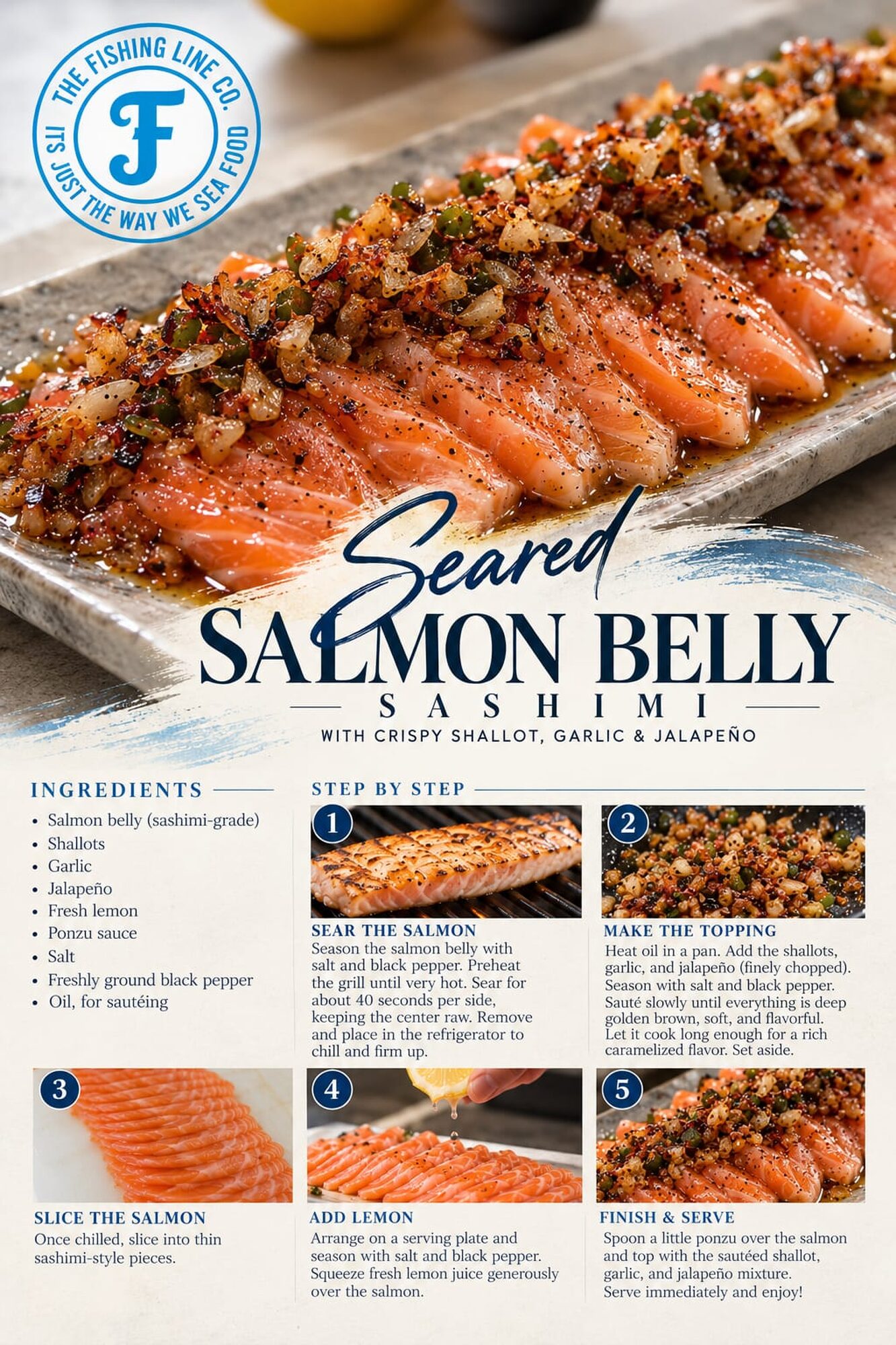 Salmon Belly Sashimi